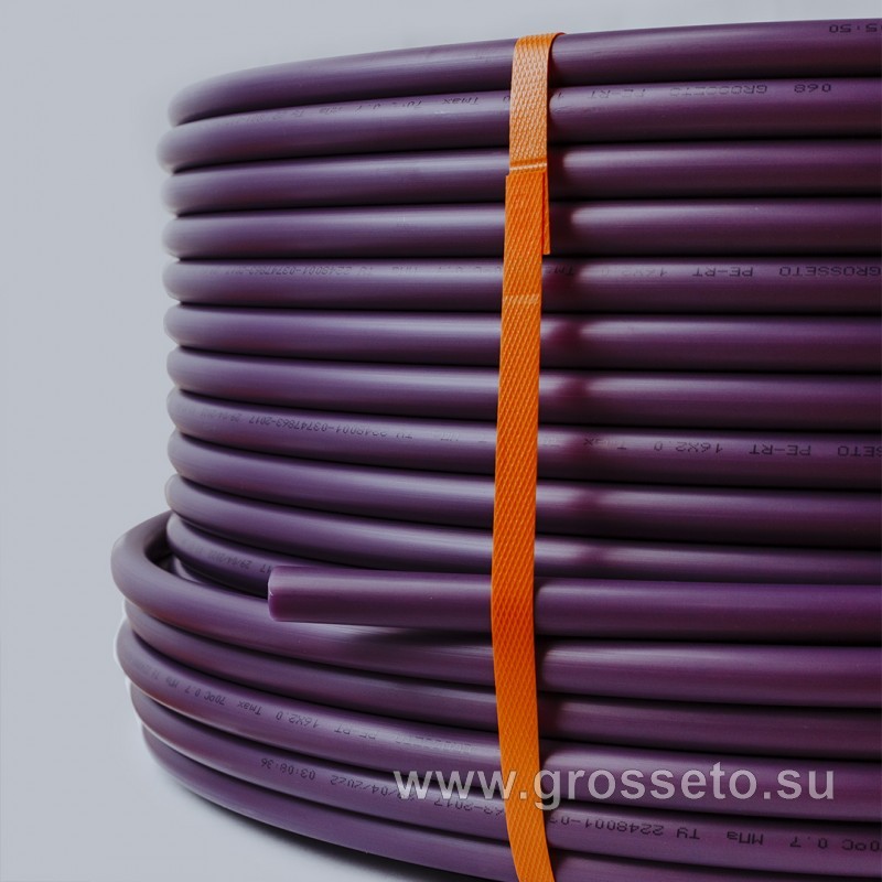 Труба PERT 16х2,0 мм Grosseto (100м) фиолетовая